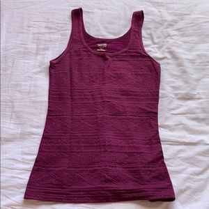 Burgundy Fitted Tank Top